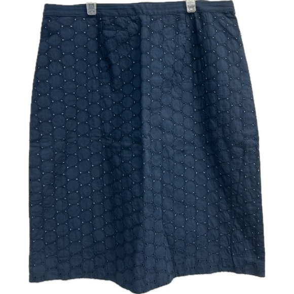 Boden Dresses & Skirts - Boden Women’s Navy Blue Eyelet Circular Motion A-Line Skirt Size 6